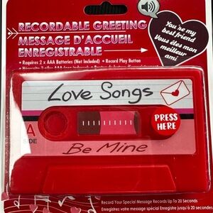 Recordable Greeting On Red Mix Tape NEW